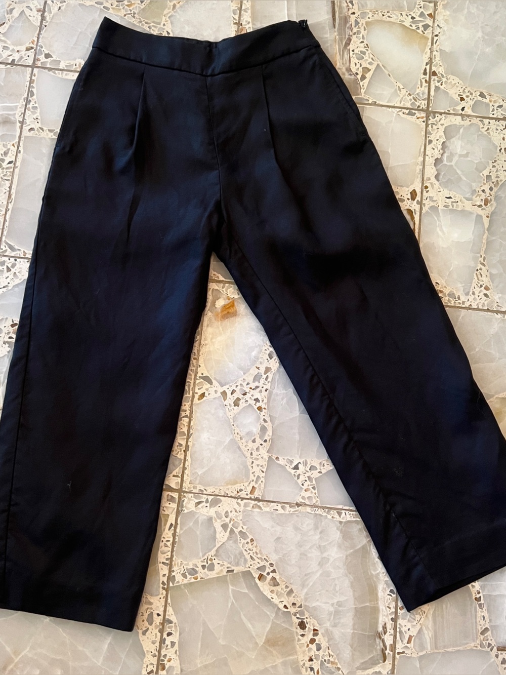J. Crew Women’s Linen-blend Black Dress Pants - Wide Leg